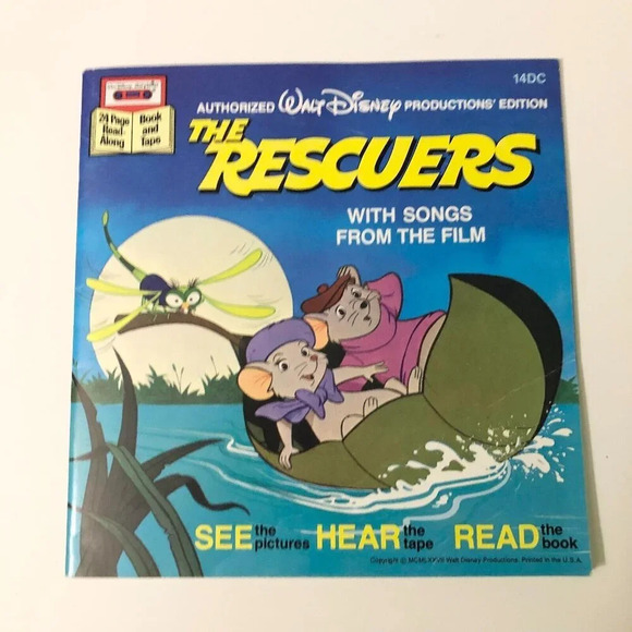 Vintage 1977 The  Rescuers Walt Disneys Storyteller Book only NO Tape - Picture 11 of 12